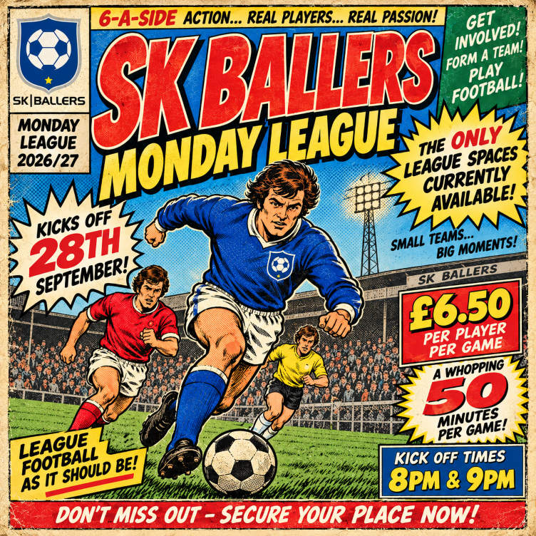 New Monday League Starts 28th September